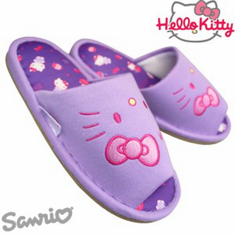 スリッパ ハローキティ レディース パープル 22cm 24cm 前開きスリッパ キャラクタースリッパ ルームシューズ 室内履き 通販 Lineポイント最大1 0 Get Lineショッピング