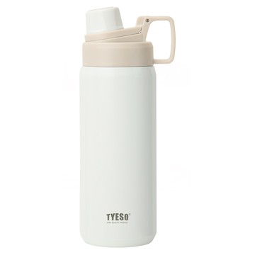 TYESO 泰碩 304不鏽鋼幻彩系列運動保溫水壺  淺白色  750ml  1個