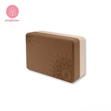 【Mukasa】EVA瑜珈磚 - 咖底/曼陀羅 (圓角) - MUK-25424 - 兩入組