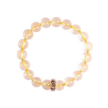 MoonDy 串珠手鍊 黃水晶手鍊 本命年手鍊 生肖飾品 情侶手鍊 飾品 圓珠手鍊 水晶飾品 手串 837
