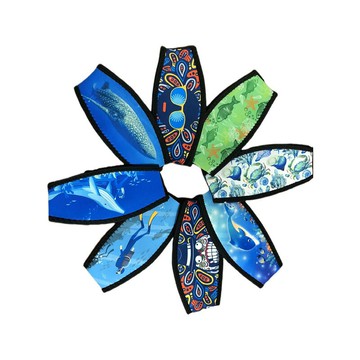 現貨多圖潛水鏡墊片護發帶雙層浮潛面鏡帶防纏打結魔術貼開合鑫弘-戶外運動