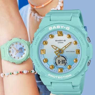 【CASIO 卡西歐】BABY-G 夏季海灘手錶 BGA-320-3A