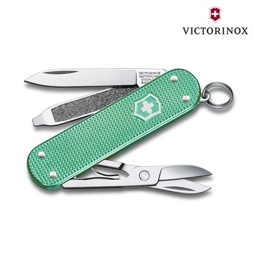 VICTORINOX Classic瑞士刀0.6221.221G 薄荷綠 / 口袋刀 5種功能 瑞士維氏