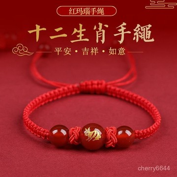 🔸大師開光🙏🏻可開發票🔸2025蛇年 十二生肖瑪瑙手繩 瑪瑙紅繩 本命年紅繩 招財轉運 開運 闢邪 驅邪 本命年禮物