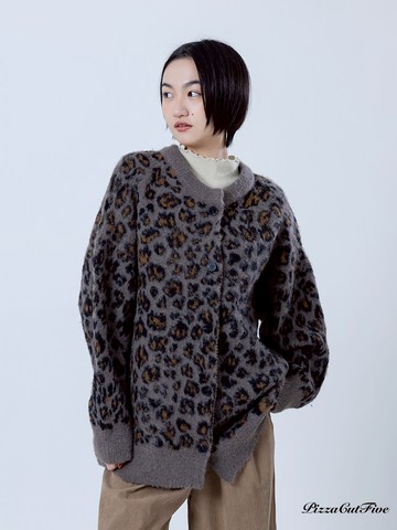 復古豹紋針織外套 ThePeacePiece TPP243415006