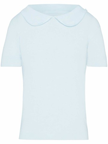 Maison Margiela - wool-cashmere blend top - women - Wool/Cashmere - L - Blue