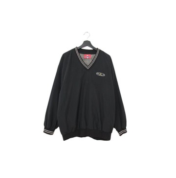 Back to Green- 防風套頭罩衫 v領 正黑 f-16//vintage