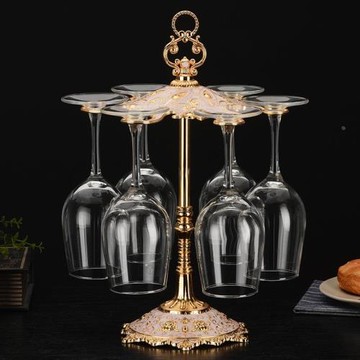 歐式紅酒杯架擺件時尚家居葡萄酒杯架高腳杯架創意吊杯架紅酒架