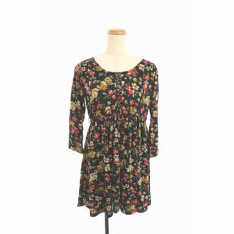 中古 トランテアン ソン ドゥ モード 31 Sons De Mode ワンピース ミニ ギャザー 花柄 七分袖 36 ブラック Mk レディース 通販 Lineポイント最大1 0 Get Lineショッピング
