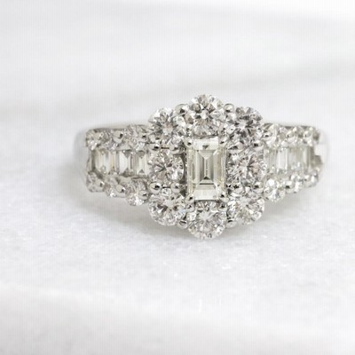 ダイヤモンド リング プラチナ ダイヤ 指輪 バゲット カット 1ct プラチナ リング ダイヤモンド レディース 1ct 1カラット pt900