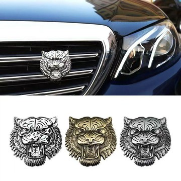 【在臺新款】金屬車標車身貼 車友會俱樂部立體車貼中網標 猛虎老虎個性改裝標