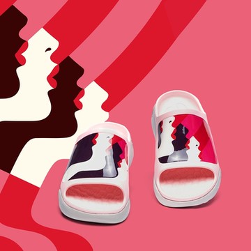 uin 西班牙原創設計 女鞋 涼拖鞋 唇唇欲動彩繪休閒拖鞋W1125562