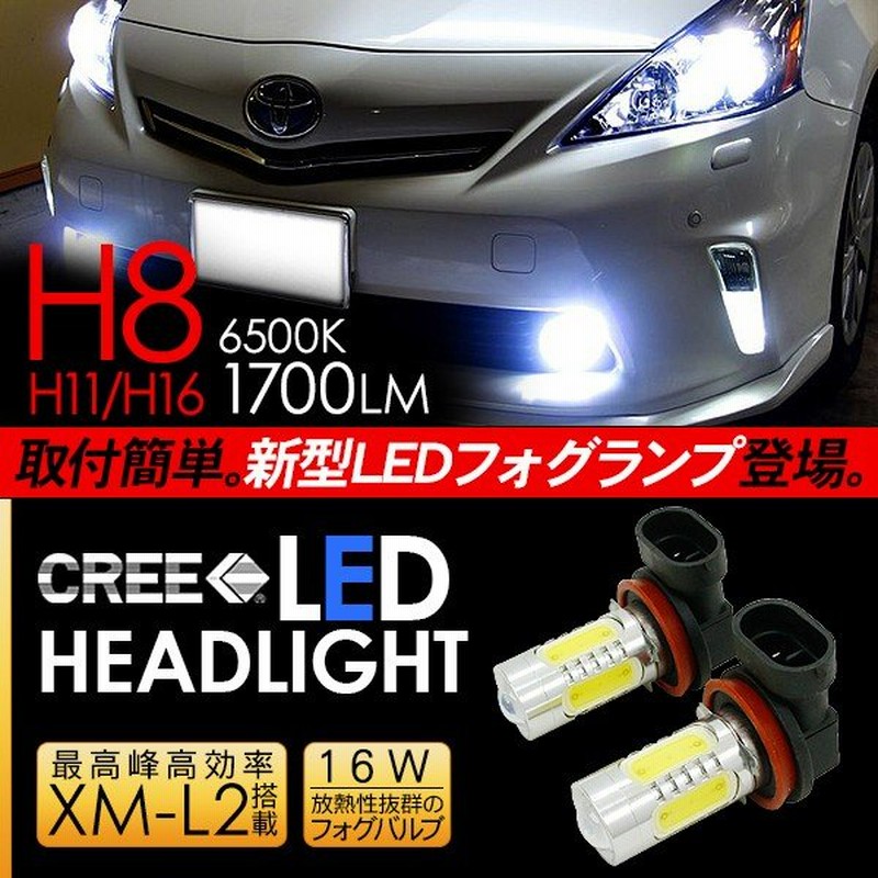 プリウスa Led フォグランプ H8 H11 H16 カットライン Ledバルブ フォグ 超高性能ledライト Zvw40 前期 後期 電装パーツ 通販 Lineポイント最大0 5 Get Lineショッピング