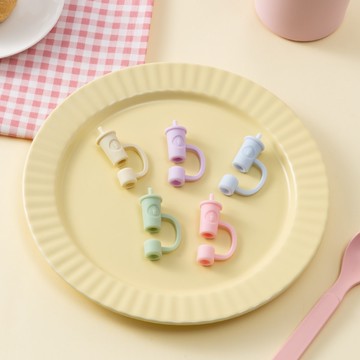 【Oolab】冰淇淋系列 Oolab杯款矽膠防塵【細】吸管蓋(五色可選)