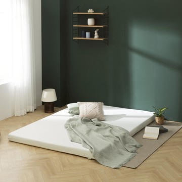 zinus 綠茶加記憶棉床墊上墊  7.5cm  加大單人  白色