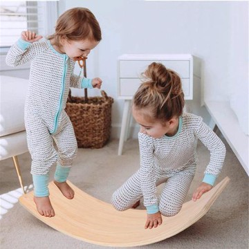 兒童家用蹺蹺板平衡板室內聰明板感統訓練器材彎曲瑜伽板益智玩具