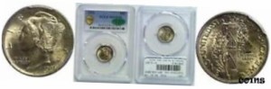 アンティークコイン NGC PCGS Mercury Dime FB CAC MS-65