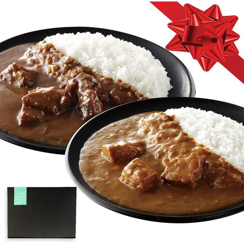 カレー レトルトカレー 北海道 十勝牛 カレー かみふらの 豚 ＆ ななつぼし カレー お米 御礼 御祝 グルメ ギフト 北国からの贈り物