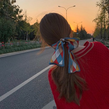 髮帶 2021春季法式優雅絲巾 百搭扎頭髮繩ins髮帶飄帶領巾 【CM5160】