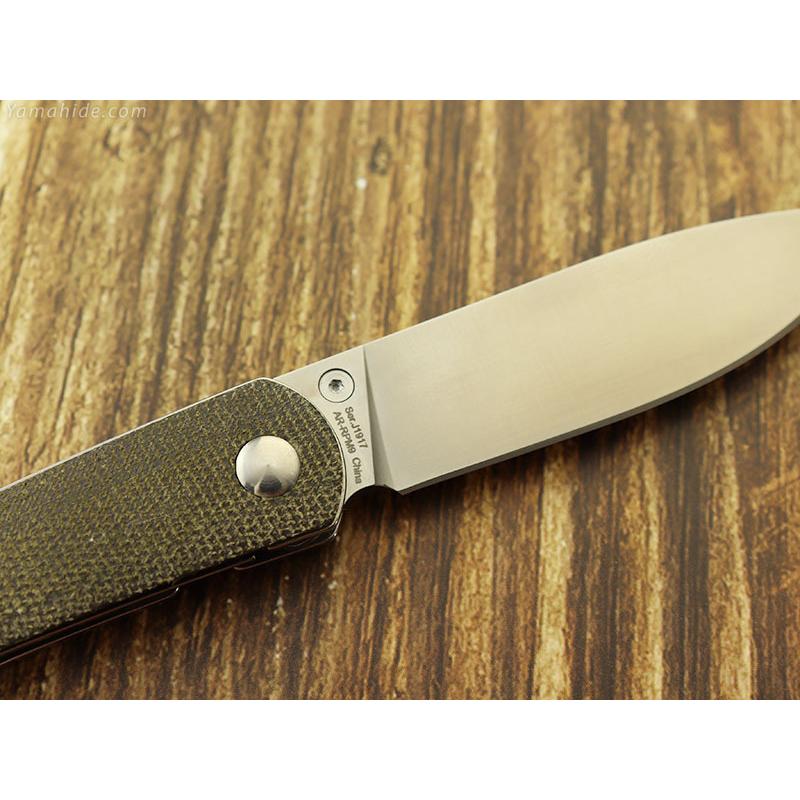 CJRB J1917ODG リア ライナーロック グリーンマイカルタ 折り畳みナイフ CJRB Ria Linerlock Green Micarta