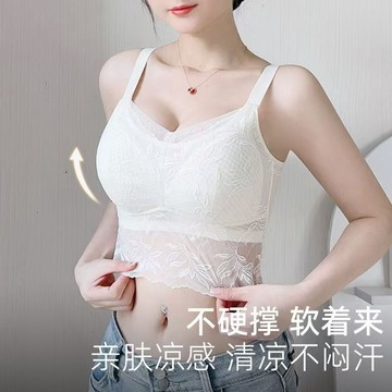 【全罩杯蕾絲美背內衣】蕾絲背心 吊帶文胸內衣女 大包容 大胸顯小 防下垂 百搭 可外穿 蝴蝶美背 輕薄透氣內衣