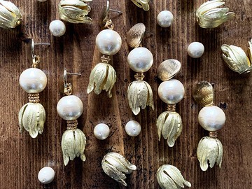 金搖曳純棉珍珠耳针Vol.2