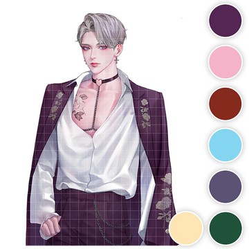 康昊（7色）42（honne market）人物貼紙 男孩貼紙 黑浣熊