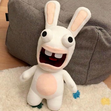 搞怪瘋狂的兔子毛絨玩具公仔可愛齙牙兔玩偶兔子娃娃男女朋友禮物