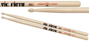 美國製 VIC FIRTH AMERICAN CLASSIC 5B 胡桃木爵士鼓鼓棒(原木色/黑色)【唐尼樂器】