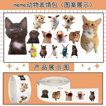 小包臺灣出貨🌟1000貼噁搞抽象meme錶情包捲捲貼紙搞笑梗圖沙鵰趣味貼畵diy桌麵🌟