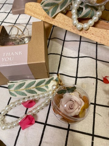 森系實驗室 永生花鑰匙圈 永生花吊飾 交換禮物 婚禮小物