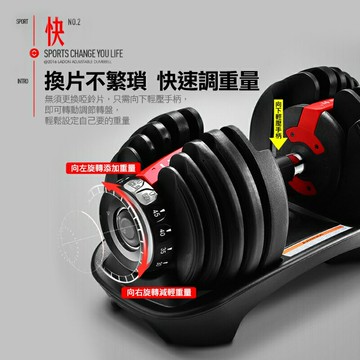 【JIELIEN 傑聯】新一代可調節式健身啞鈴24KG　