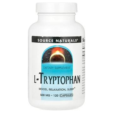 Source Naturals, L-色氨酸，500 毫克，120 粒膠囊