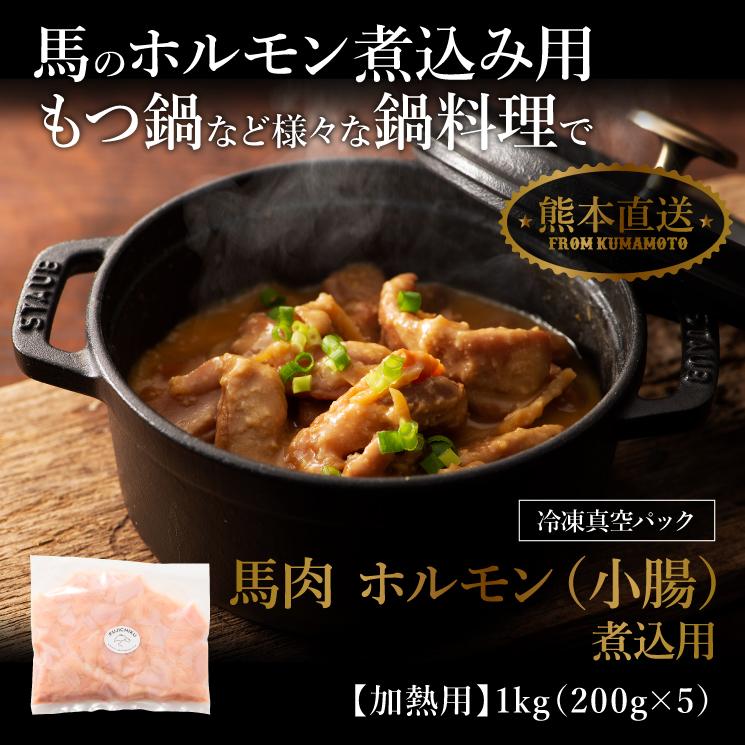 馬肉 ホルモン(小腸) 煮込用 1kg 20人前 肉 馬肉 加熱用 もつ鍋