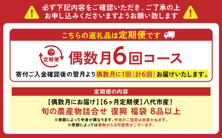 八代市産！旬の農産物詰合せ 復興 福袋 8品以上