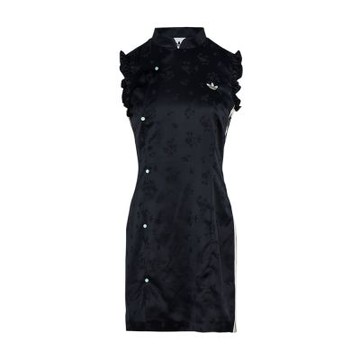 Adidas Aop Dress 女款 黑色 運動 休閒 改良式旗袍 連身 亞版 立領 洋裝 KY5753
