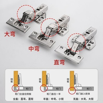 低價促銷💥加厚304不鏽鋼鉸鏈櫥櫃衣櫃門阻尼緩衝合頁菸斗飛機合頁大全萬能