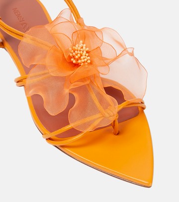 Nensi Dojaka Appliqué leather thong sandals