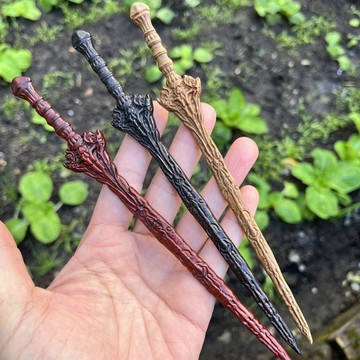 【Chan's】優選紫檀木髮簪盤龍紋劍簪道士木簪子新中式古風漢服手工寶劍簪盤髮飾