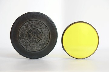 ZhS-17 42mm 黃色鏡頭濾鏡蘇聯帶盒子適用於 Jupiter-8 Industar-26M 61