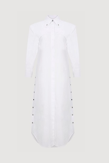 Raven Shirt Dress White