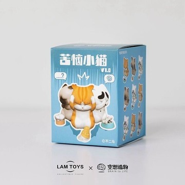 🌞包包優選寶藏品🌟🌟空想造物苦惱小貓盲盒貓咪手辦公仔煩惱橘貓可愛便宜車載桌面擺件🌞