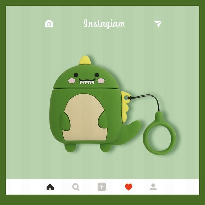 Airpods Airpods エアーポッズ エアポッツ ケース カバー シリコン かわいい キズ防止 耐衝撃 全面保護 紛失防止 キャラクター 恐竜 通販 Lineポイント最大0 5 Get Lineショッピング