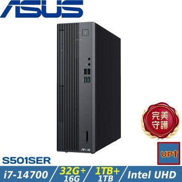 (規格升級)ASUS華碩 S5 SFF 商用桌機 i7-14700/48G/2TB SSD/W11/H-S501SER-714700024W