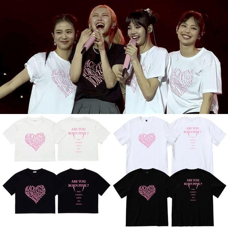 BLACKPINK 「BORN PINK」 韓流グッズ 半袖 Tシャツ レディース 綿100 ...