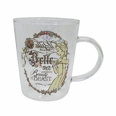 美女と野獣 ベル マグカップ 耐熱ガラスmug ヴィンテージ ディズニープリンセス 349ml キャラクター グッズ 通販 Lineポイント最大get Lineショッピング