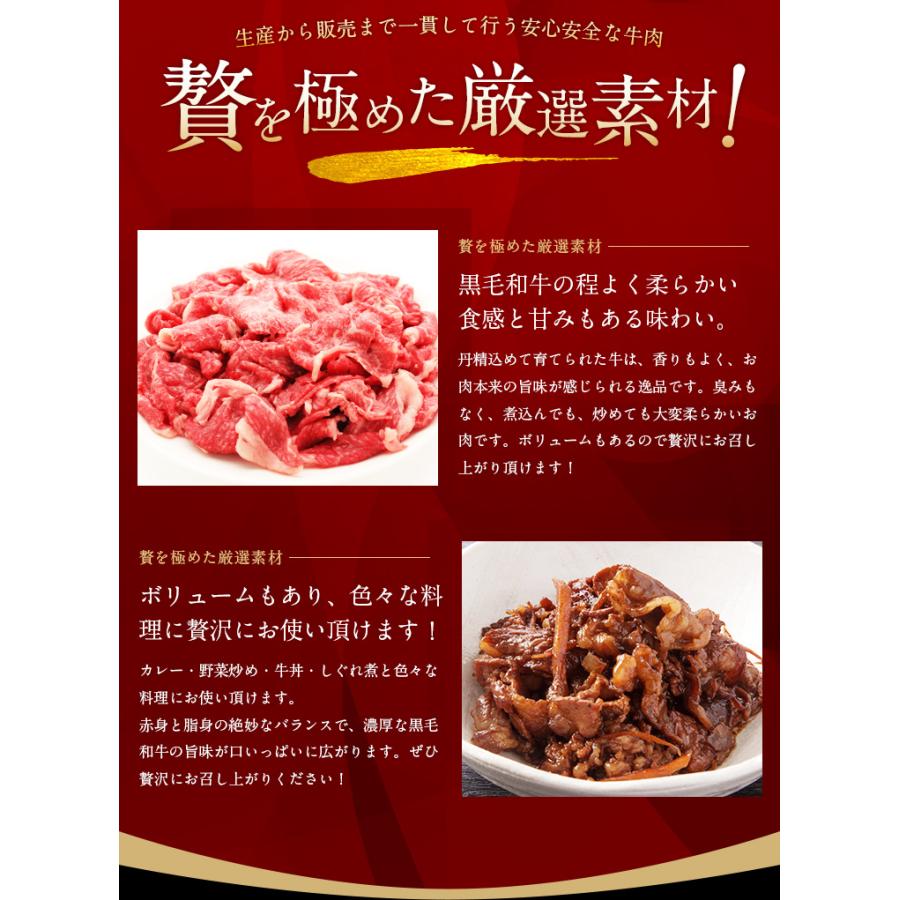 牛肉 九州産 黒毛和牛 切り落とし 1.2kg (400g×3) セット 宮崎 有田牧場 国産 送料無料 鍋 焼肉 プレゼント ギフト お取り寄せグルメ 高級 1kg 以上 [産直]