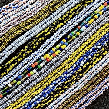 拾悦手作材料/每款隨機出貨不挑選/多色可選/約4mm左右尼泊爾琉璃米珠/條珠/串珠編繩DIY半成品/台灣現貨出貨不用等待