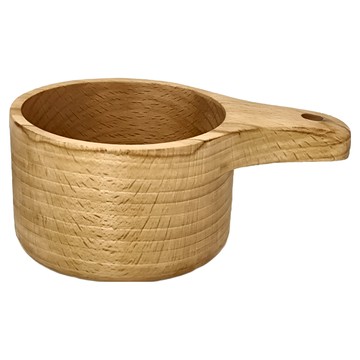 東源益 櫸木杯 直邊把手 尺寸13.3x8.8xH6cm 可重複性使用  原木色  1個