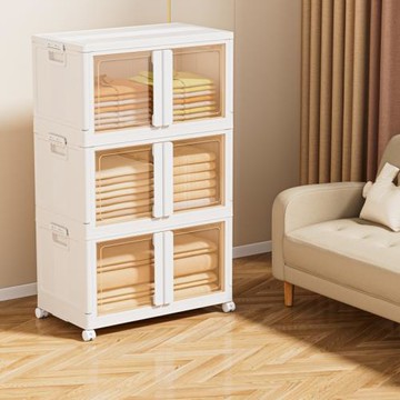 免安裝收納柜儲物柜家用兒童衣柜嬰兒衣服置物柜零食玩具收納箱子